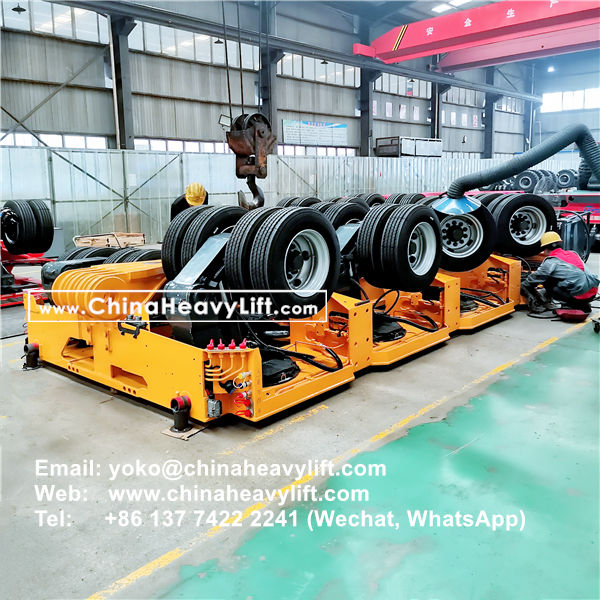 CHINA HEAVY LIFT manufacture 50 axle line modular trailer, extendable Vessel Bridge, Gooseneck, compatible Goldhofer to Manila Philippines, www.chinaheavylift.com