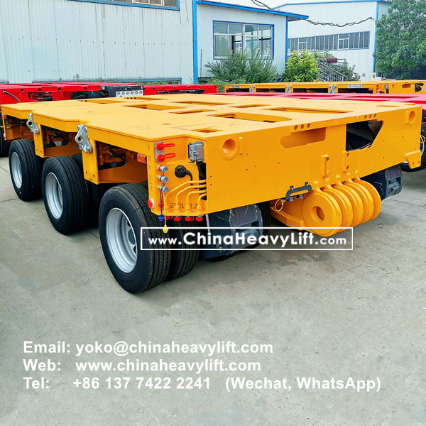 CHINA HEAVY LIFT manufacture 50 axle line modular trailer, extendable Vessel Bridge, Gooseneck, compatible Goldhofer to Manila Philippines, www.chinaheavylift.com