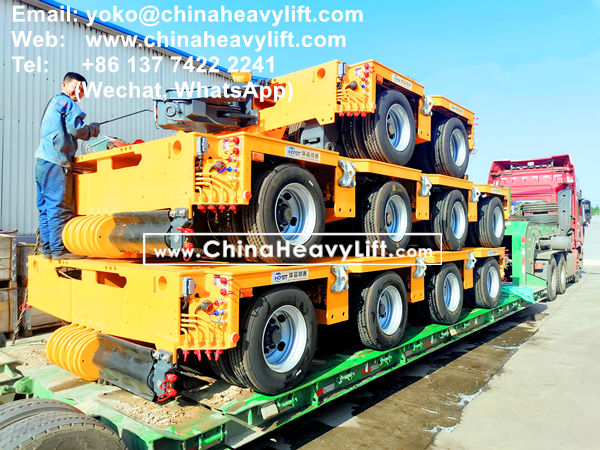 CHINA HEAVY LIFT manufacture 50 axle line modular trailer, extendable Vessel Bridge, Gooseneck, compatible Goldhofer to Manila Philippines, www.chinaheavylift.com