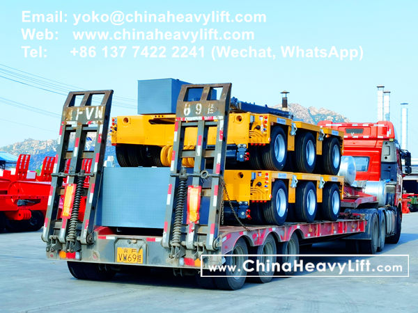 CHINA HEAVY LIFT manufacture 50 axle line modular trailer, extendable Vessel Bridge, Gooseneck, compatible Goldhofer to Manila Philippines, www.chinaheavylift.com