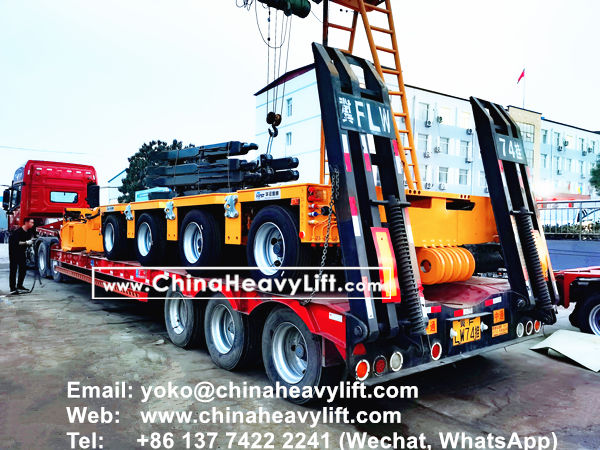 CHINA HEAVY LIFT manufacture 50 axle line modular trailer, extendable Vessel Bridge, Gooseneck, compatible Goldhofer to Manila Philippines, www.chinaheavylift.com