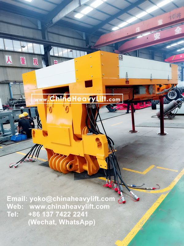 CHINA HEAVY LIFT manufacture 50 axle line modular trailer, extendable Vessel Bridge, Gooseneck, compatible Goldhofer to Manila Philippines, www.chinaheavylift.com