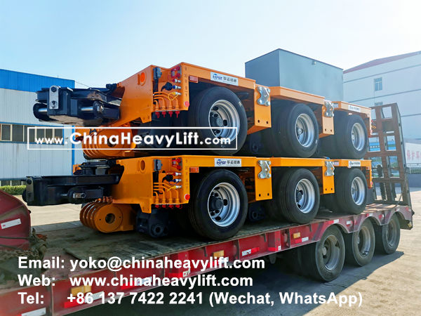 CHINA HEAVY LIFT manufacture 50 axle line modular trailer, extendable Vessel Bridge, Gooseneck, compatible Goldhofer to Manila Philippines, www.chinaheavylift.com