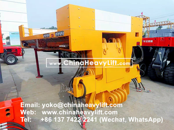 CHINA HEAVY LIFT manufacture 50 axle line modular trailer, extendable Vessel Bridge, Gooseneck, compatible Goldhofer to Manila Philippines, www.chinaheavylift.com