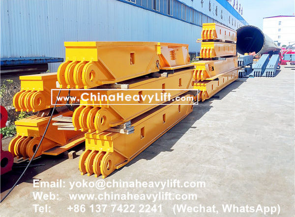 CHINA HEAVY LIFT manufacture 50 axle line modular trailer, extendable Vessel Bridge, Gooseneck, compatible Goldhofer to Manila Philippines, www.chinaheavylift.com