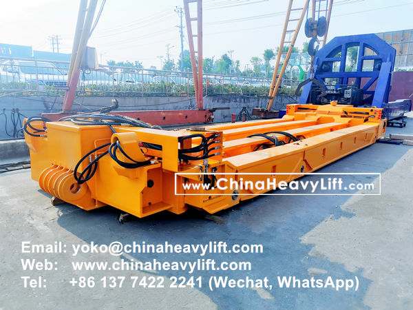 CHINA HEAVY LIFT manufacture 50 axle line modular trailer, extendable Vessel Bridge, Gooseneck, compatible Goldhofer to Manila Philippines, www.chinaheavylift.com