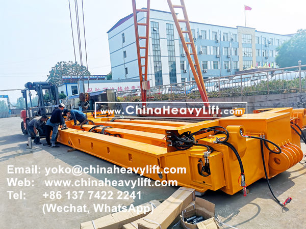 CHINA HEAVY LIFT manufacture 50 axle line modular trailer, extendable Vessel Bridge, Gooseneck, compatible Goldhofer to Manila Philippines, www.chinaheavylift.com