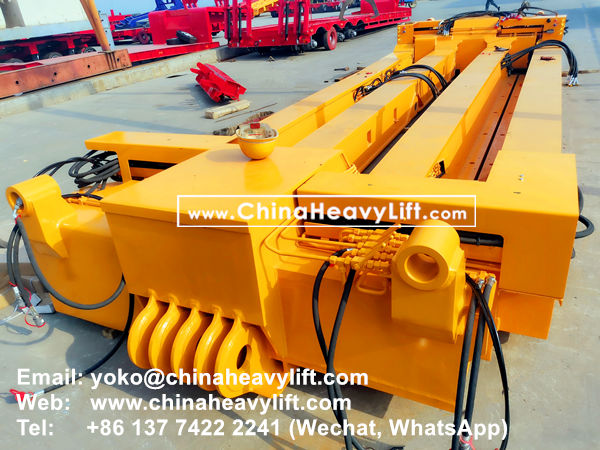 CHINA HEAVY LIFT manufacture 50 axle line modular trailer, extendable Vessel Bridge, Gooseneck, compatible Goldhofer to Manila Philippines, www.chinaheavylift.com