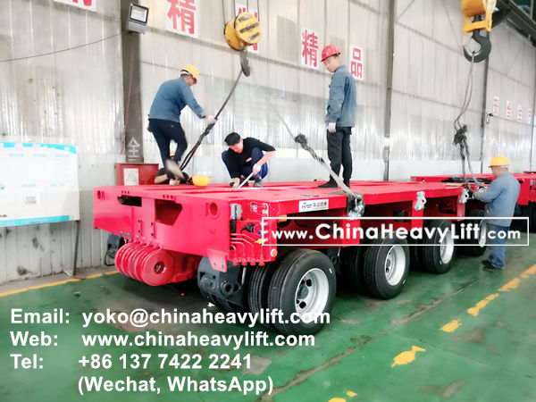 CHINA HEAVY LIFT manufacture 60 axle modular trailer and Gooseneck compatible Goldhofer to Vietnam, www.chinaheavylift.com