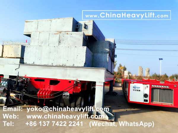 CHINA HEAVY LIFT manufacture 60 axle modular trailer and Gooseneck compatible Goldhofer to Vietnam, www.chinaheavylift.com