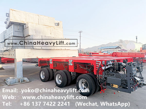 CHINA HEAVY LIFT manufacture 60 axle modular trailer and Gooseneck compatible Goldhofer to Vietnam, www.chinaheavylift.com