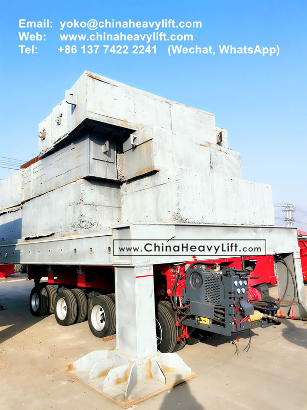 CHINA HEAVY LIFT manufacture 60 axle modular trailer and Gooseneck compatible Goldhofer to Vietnam, www.chinaheavylift.com