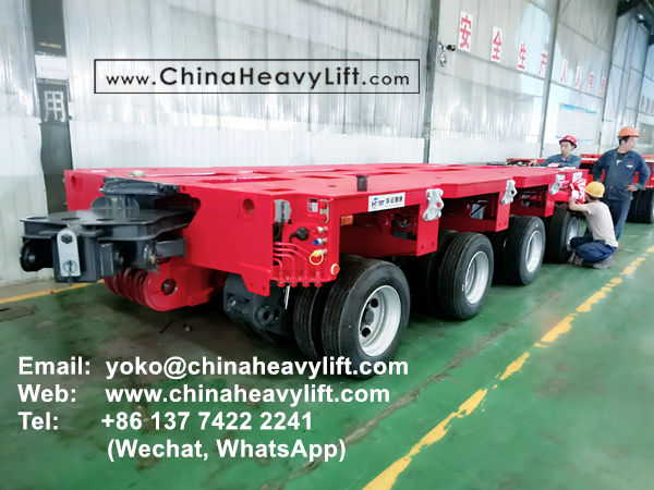 CHINA HEAVY LIFT manufacture 60 axle modular trailer and Gooseneck compatible Goldhofer to Vietnam, www.chinaheavylift.com