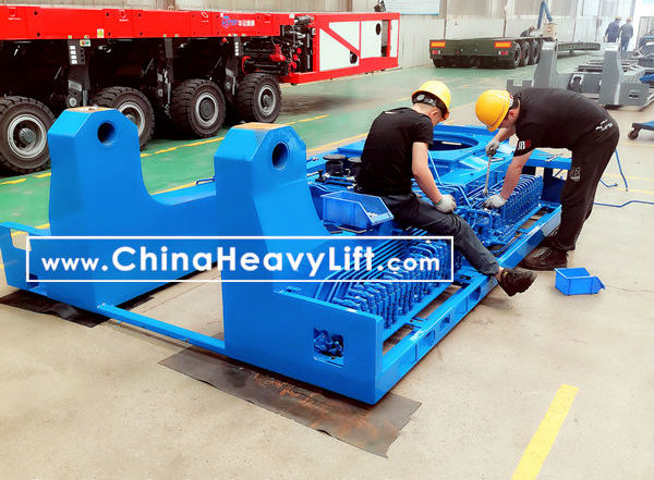 CHINA HEAVY LIFT manufacture gooseneck + 12 axle line modular trailer to Vietnam, compatible Goldhofer THP/SL, www.chinaheavylift.com