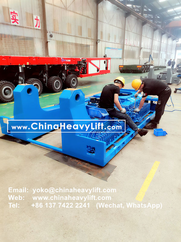 CHINA HEAVY LIFT manufacture gooseneck + 12 axle line modular trailer to Vietnam, compatible Goldhofer THP/SL, www.chinaheavylift.com