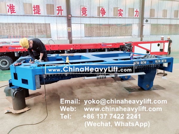 CHINA HEAVY LIFT manufacture gooseneck + 12 axle line modular trailer to Vietnam, compatible Goldhofer THP/SL, www.chinaheavylift.com