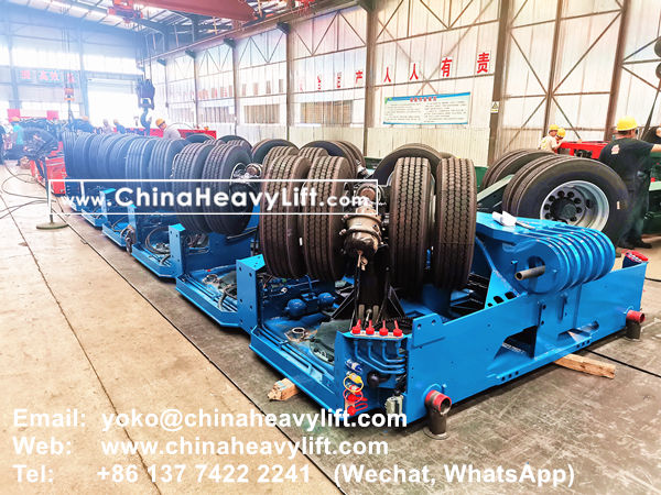 CHINA HEAVY LIFT manufacture gooseneck + 12 axle line modular trailer to Vietnam, compatible Goldhofer THP/SL, www.chinaheavylift.com