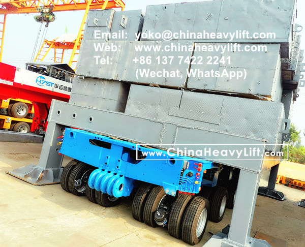 CHINA HEAVY LIFT manufacture gooseneck + 12 axle line modular trailer to Vietnam, compatible Goldhofer THP/SL, www.chinaheavylift.com