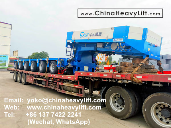 CHINA HEAVY LIFT manufacture gooseneck + 12 axle line modular trailer to Vietnam, compatible Goldhofer THP/SL, www.chinaheavylift.com