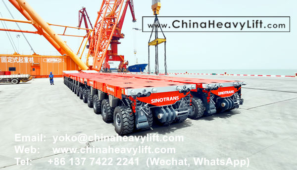 CHINA HEAVY LIFT manufacture 360 axle axle lines SPMT Self-propelled Modular Transporters for SinoTrans, www.chinaheavylift.com