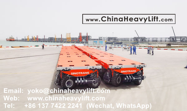 CHINA HEAVY LIFT manufacture 360 axle axle lines SPMT Self-propelled Modular Transporters for SinoTrans, www.chinaheavylift.com