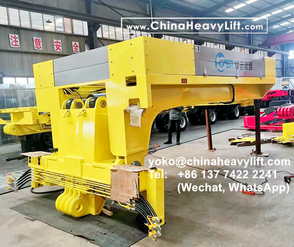 CHINA HEAVY LIFT manufacture 2 units hydraulic gooseneck and 12 axle lines heavy duty modular trailers with 2,450mm wheel base delivery to Brazil South America, www.chinaheavylift.com