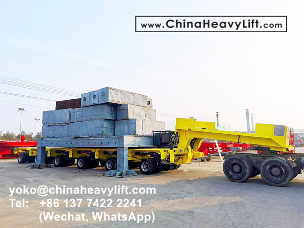 CHINA HEAVY LIFT manufacture 2 units hydraulic gooseneck and 12 axle lines heavy duty modular trailers with 2,450mm wheel base delivery to Brazil South America, www.chinaheavylift.com