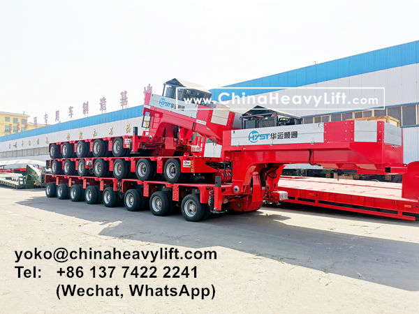 CHINA HEAVY LIFT manufacture 20 axle lines Modular Trailers and 2 units Gooseneck, Vessel bridge, Drop deck, Spacer, www.chinaheavylift.com