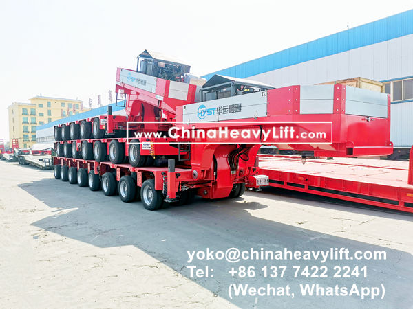 CHINA HEAVY LIFT manufacture 20 axle lines Modular Trailers and 2 units Gooseneck, Vessel bridge, Drop deck, Spacer, www.chinaheavylift.com