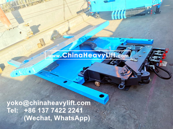 CHINA HEAVY LIFT manufacture 9m length Spacer and turntable Swivel Bolster for Manila Philippines compatible Goldhofer modular trailer, www.chinaheavylift.com