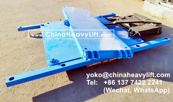 CHINA HEAVY LIFT manufacture 9m length Spacer and turntable Swivel Bolster for Manila Philippines compatible Goldhofer modular trailer, www.chinaheavylift.com