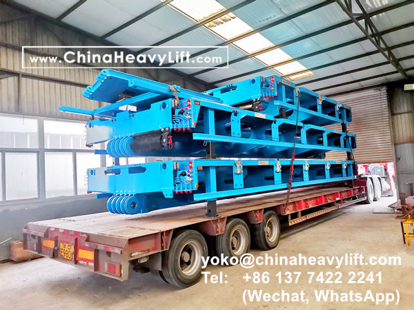 CHINA HEAVY LIFT manufacture 9m length Spacer and turntable Swivel Bolster for Manila Philippines compatible Goldhofer modular trailer, www.chinaheavylift.com