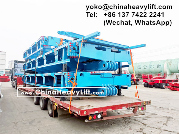 CHINA HEAVY LIFT manufacture 9m length Spacer and turntable Swivel Bolster for Manila Philippines compatible Goldhofer modular trailer, www.chinaheavylift.com