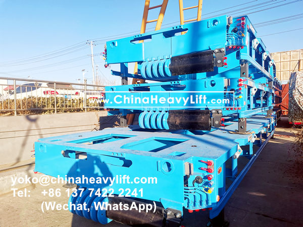 CHINA HEAVY LIFT manufacture 9m length Spacer and turntable Swivel Bolster for Manila Philippines compatible Goldhofer modular trailer, www.chinaheavylift.com