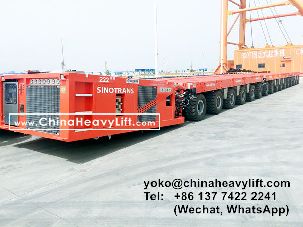 CHINA HEAVY LIFT manufacture 32 axle lines SPMT Self-propelled Modular Transporters and 2 PPU power pack unit for SinoTrans, www.chinaheavylift.com