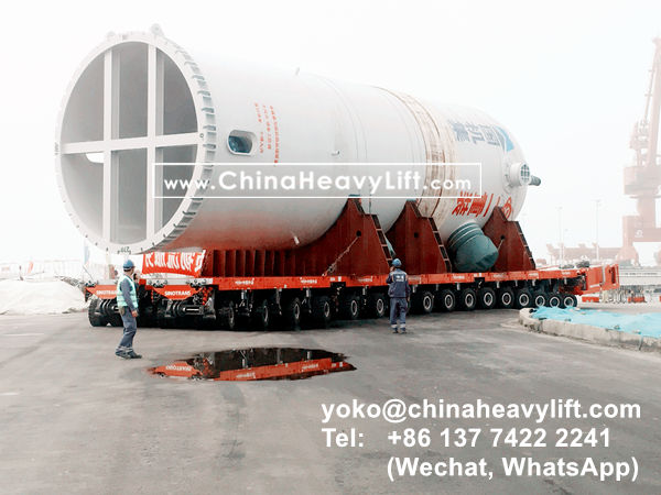 CHINA HEAVY LIFT manufacture 32 axle lines SPMT Self-propelled Modular Transporters and 2 PPU power pack unit for SinoTrans, www.chinaheavylift.com