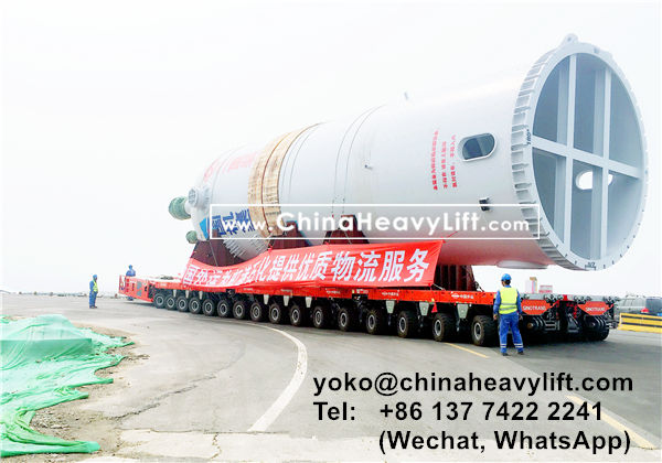 CHINA HEAVY LIFT manufacture 32 axle lines SPMT Self-propelled Modular Transporters and 2 PPU power pack unit for SinoTrans, www.chinaheavylift.com