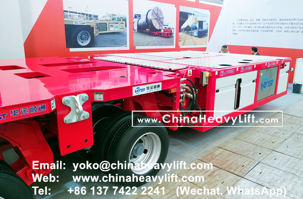 CHINA HEAVY LIFT manufacture SPMT Self propelled modular trailer compatible Goldhofer PST/SL for BAUMA exhibition, www.chinaheavylift.com