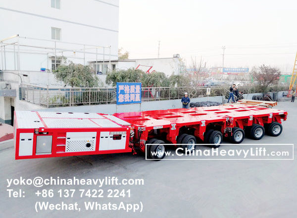 CHINA HEAVY LIFT manufacture SPMT Self propelled modular trailer compatible Goldhofer PST/SL for BAUMA exhibition, www.chinaheavylift.com