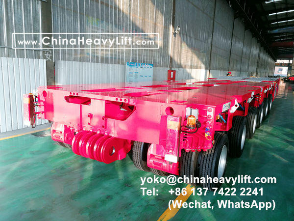 CHINA HEAVY LIFT manufacture SPMT Self propelled modular trailer compatible Goldhofer PST/SL for BAUMA exhibition, www.chinaheavylift.com