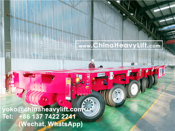 CHINA HEAVY LIFT manufacture SPMT Self propelled modular trailer compatible Goldhofer PST/SL for BAUMA exhibition, www.chinaheavylift.com