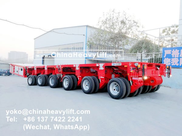 CHINA HEAVY LIFT manufacture SPMT Self propelled modular trailer compatible Goldhofer PST/SL for BAUMA exhibition, www.chinaheavylift.com