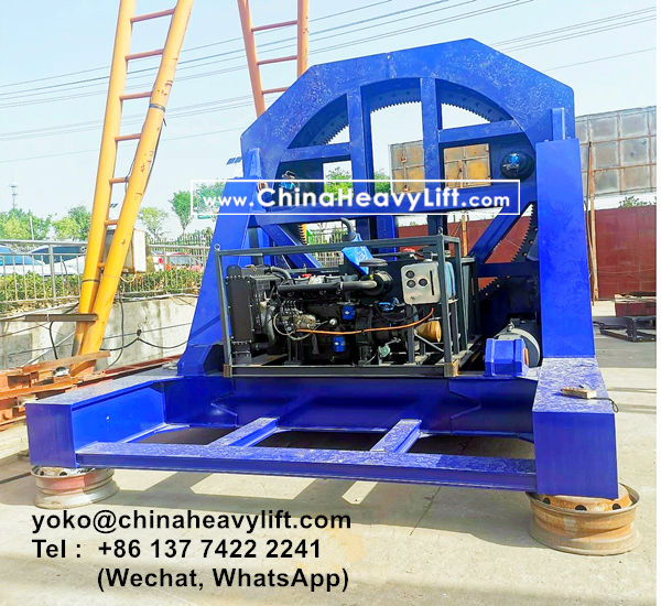 CHINA HEAVY LIFT manufacture wind blade adapter, blade lifter and Goldhofer THP/SL modular trailer to Vietnam, www.chinaheavylift.com