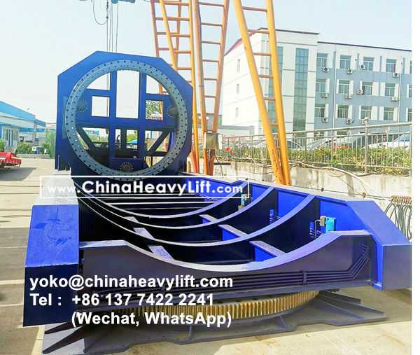 CHINA HEAVY LIFT manufacture wind blade adapter, blade lifter and Goldhofer THP/SL modular trailer to Vietnam, www.chinaheavylift.com