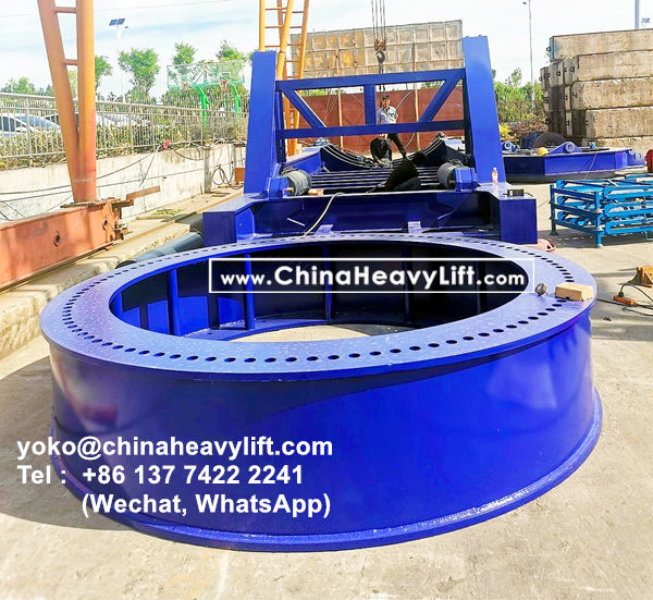 CHINA HEAVY LIFT manufacture wind blade adapter, blade lifter and Goldhofer THP/SL modular trailer to Vietnam, www.chinaheavylift.com