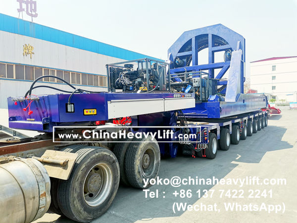 CHINA HEAVY LIFT manufacture wind blade adapter, blade lifter and Goldhofer THP/SL modular trailer to Vietnam, www.chinaheavylift.com