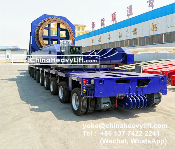 CHINA HEAVY LIFT manufacture wind blade adapter, blade lifter and Goldhofer THP/SL modular trailer to Vietnam, www.chinaheavylift.com