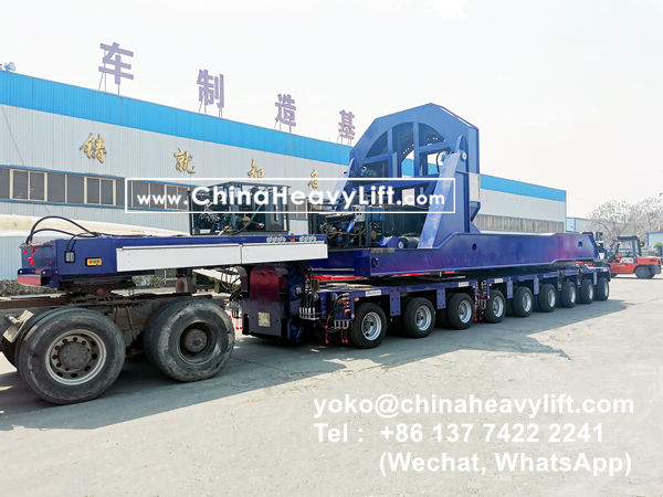 CHINA HEAVY LIFT manufacture wind blade adapter, blade lifter and Goldhofer THP/SL modular trailer to Vietnam, www.chinaheavylift.com