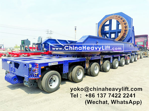 CHINA HEAVY LIFT manufacture wind blade adapter, blade lifter and Goldhofer THP/SL modular trailer to Vietnam, www.chinaheavylift.com