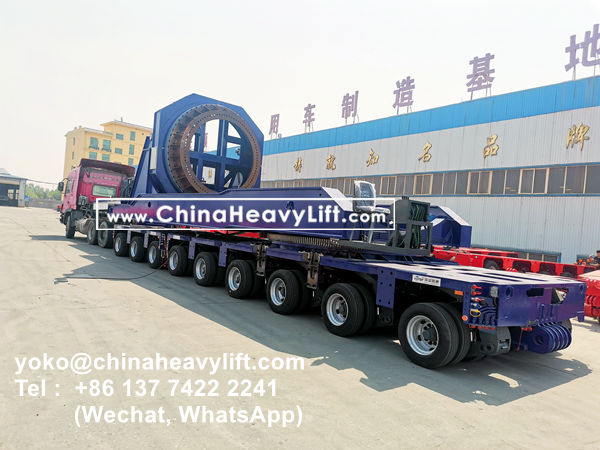 CHINA HEAVY LIFT manufacture wind blade adapter, blade lifter and Goldhofer THP/SL modular trailer to Vietnam, www.chinaheavylift.com